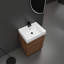 Meuble-lavabo moderne avec lavabo simple encastré et 2 tiroirs-106757354