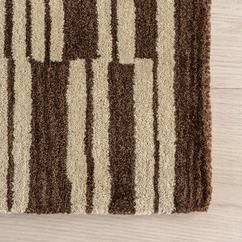 Tara Striped Wool Area Rug, Runner 2'6" x 8'