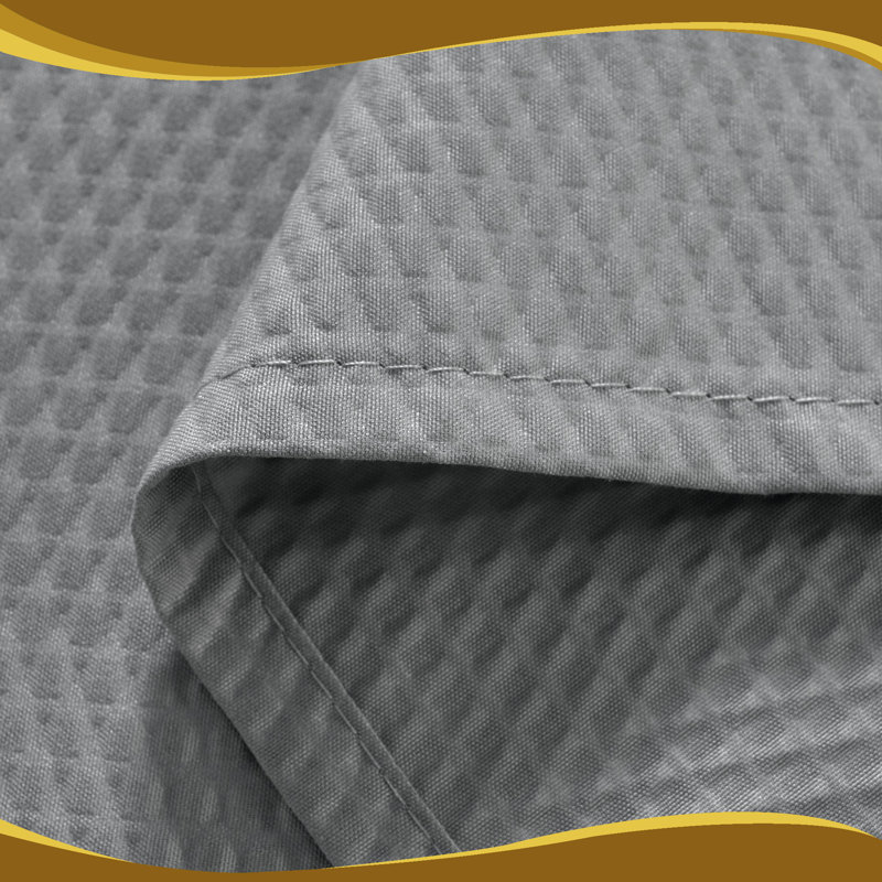 Rideau de douche doux et léger en tissu uni gaufré, Gris foncé