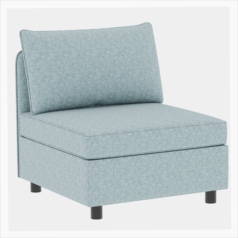 Armless Seat for Modular Sectional Sofa with Storage for Living Room