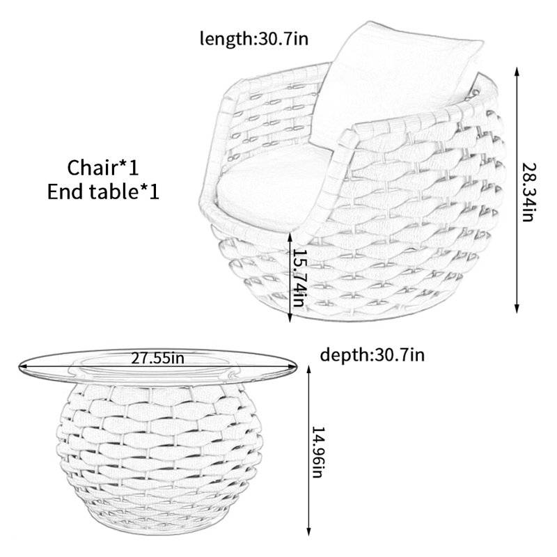 Ensemble de canapé de loisirs simple et imperméable pour l'extérieur
