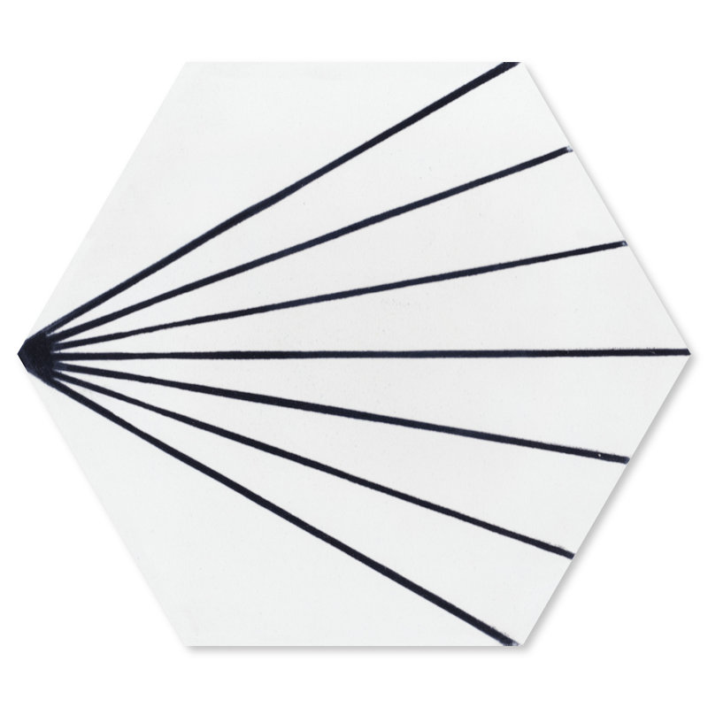 Spark 7.87 in. x 9.09 in. Matte Tile, Black/White Morning