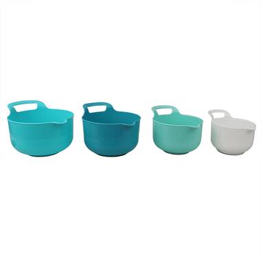 Farberware Professional Measure Colander Bowl Set, 3-Piece, Aqua