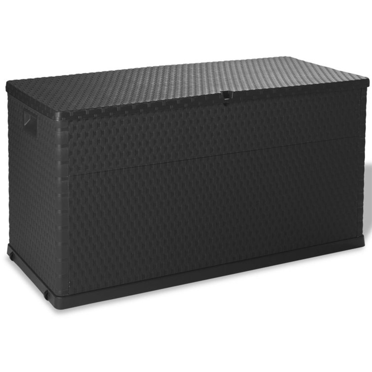 Highland Dunes vidaXL Outdoor Storage Deck Box Chest Cabinet for Patio Cushions Garden Tools Color: Anthracite 177D5B6AA79E45A28186496593560BA6