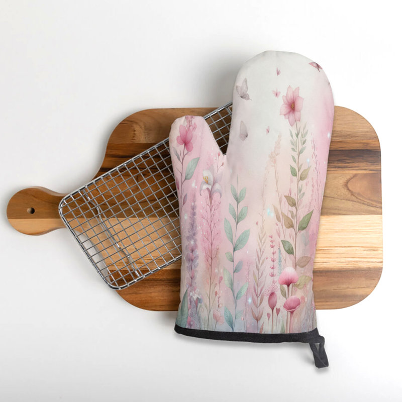 Whimsy Flora Oven Mitt Cotton Twill