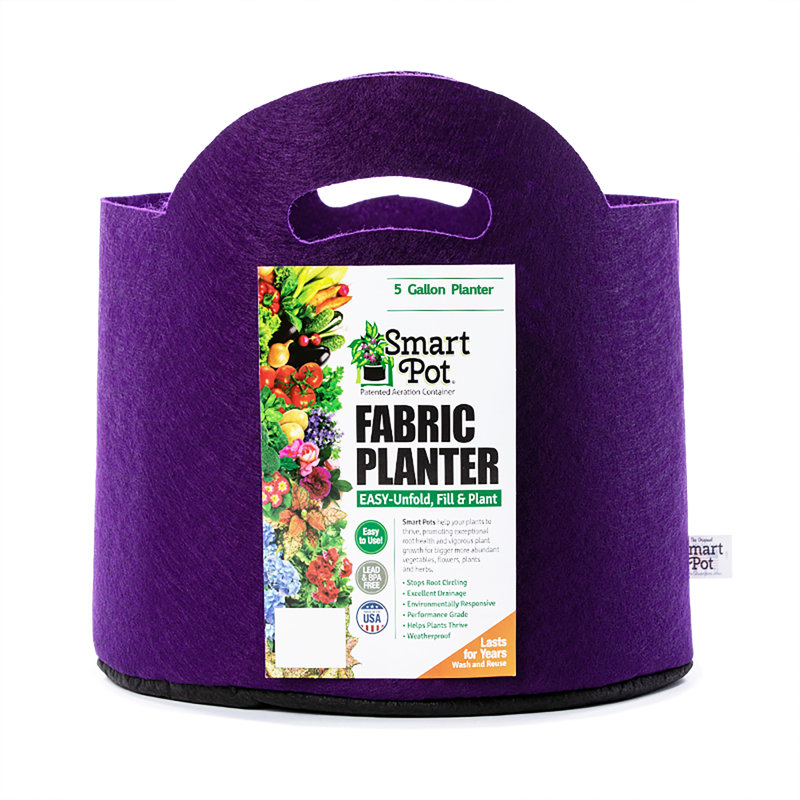 Jardinière en tissu Smart Pot®, 9,5 x 12 x 12, Mauve
