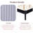 Wood Platform Bed Frame with Plush Headboard, Silent Slats & 8.8"Underbed Storage-1462896202