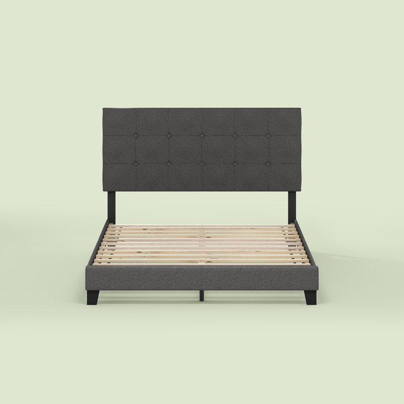 Magin Upholstered Platform Bed, Queen, Gray