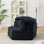 Chaises d'appoint modernes, fauteuil en velours côtelé noir pour famille
