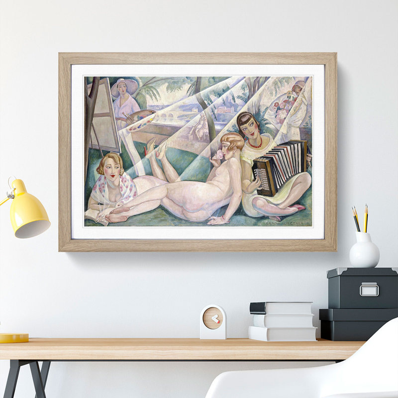 A Summers Day by Gerda Wegener - Picture Frame Painting, 27cm H x 36cm W x 2cm D, Oak Framed