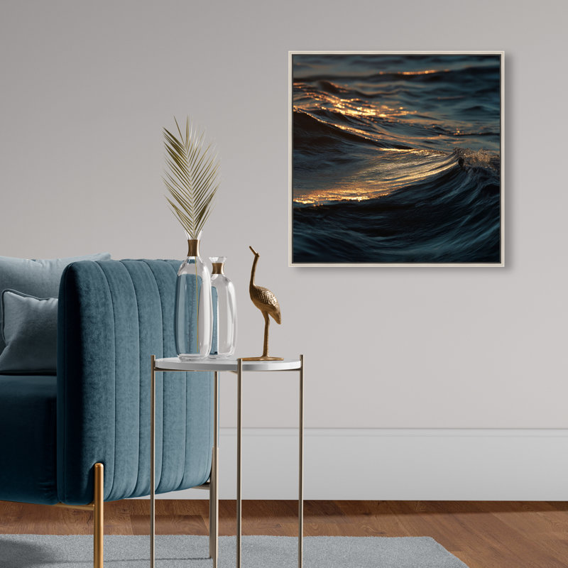 Sunset Sea I Print by Oliver Gal, 21" H x 21" W, Silver Floater Frame