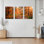 «Autumn Forest Path», ensemble de 3 reproductions d'art sur toile tendues sur toile