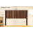 Wood Headboard Queen Size, Wooden Queen Headboard Only, Modern Farmhouse Headboards, Wall Mounted Fluted Panel, Wingback Boho Headboards, Walnut-1317131602
