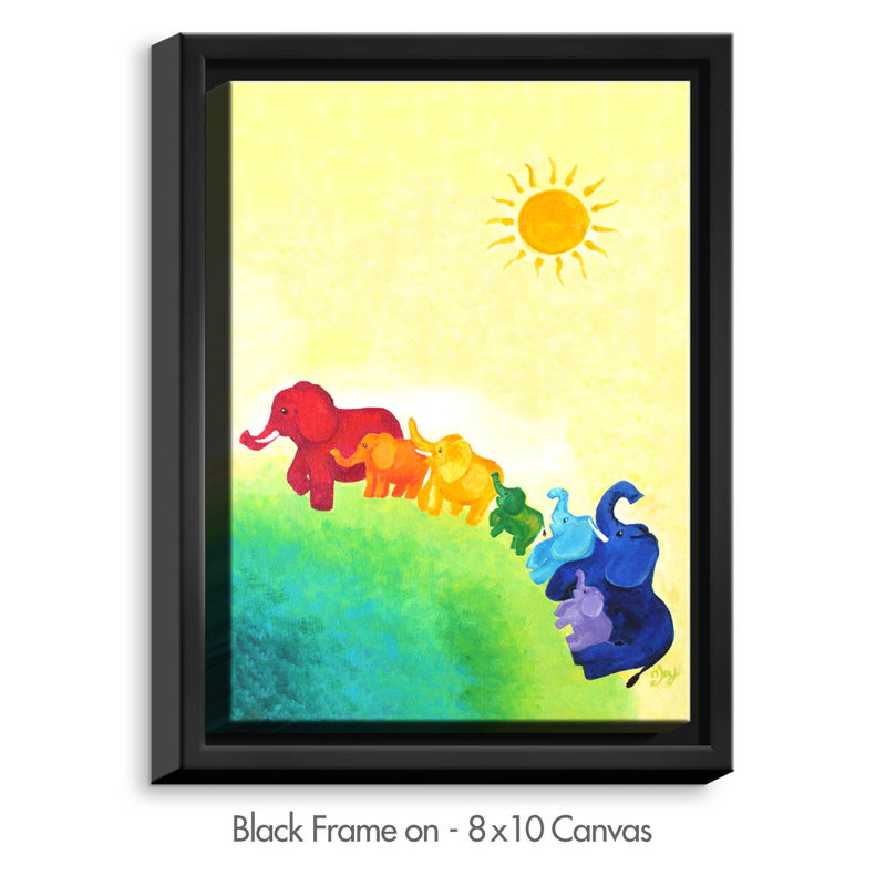 Ciel éléphant-reproduction d’art sur toile tendue, H 20 po x l 16 po x P 1,5 po, Toile tendue
