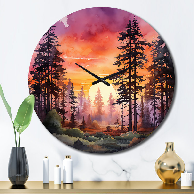 Horloge murale Chantil - Paysages, H 29 po x l 29 po