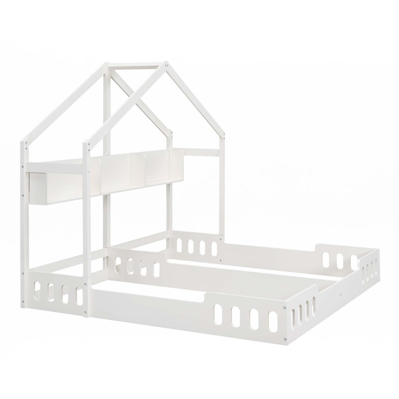 Lits plateforme Wood House, deux lits partagés