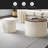2-Piece Set Round Chenille Storage Ottoman, Equipped With A Drum Shaped Small Stool, Storage Space, And MDF Made Desktop Panel-810629278