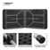 Rectangular Bi-Fold Dining Table with 10 Folding Chairs Set for Picnic Event Indoor and Outdoor Use