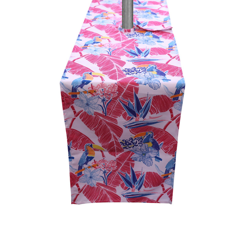 Edelstein Table Runner, Pink/Blue/White