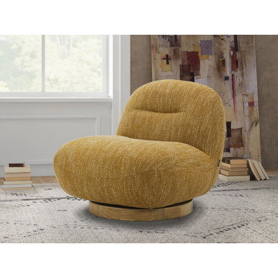 Chastie Upholstered Swivel Barrel Chair