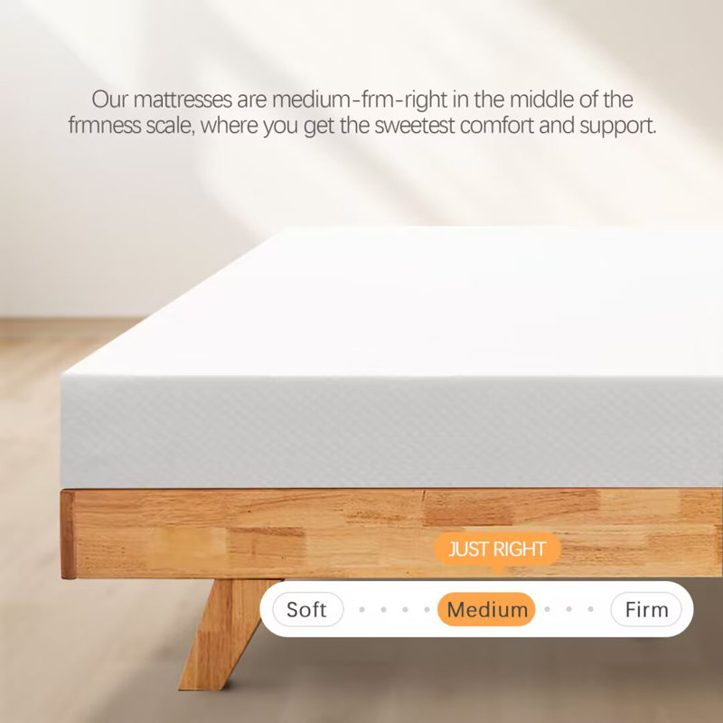 Matelas en mousse viscoélastique gélifiée mi-ferme, Simple extra long, 5"