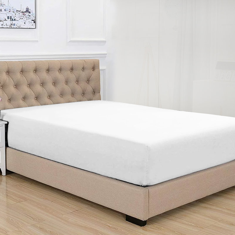 Shenya Percale Fitted Sheet, Super King Fitted Sheet, White