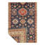 Tapis oriental en coton / laine noué à la main de style oriental 5 pi 5 po x 8 pi 6 po bleu / beige / or