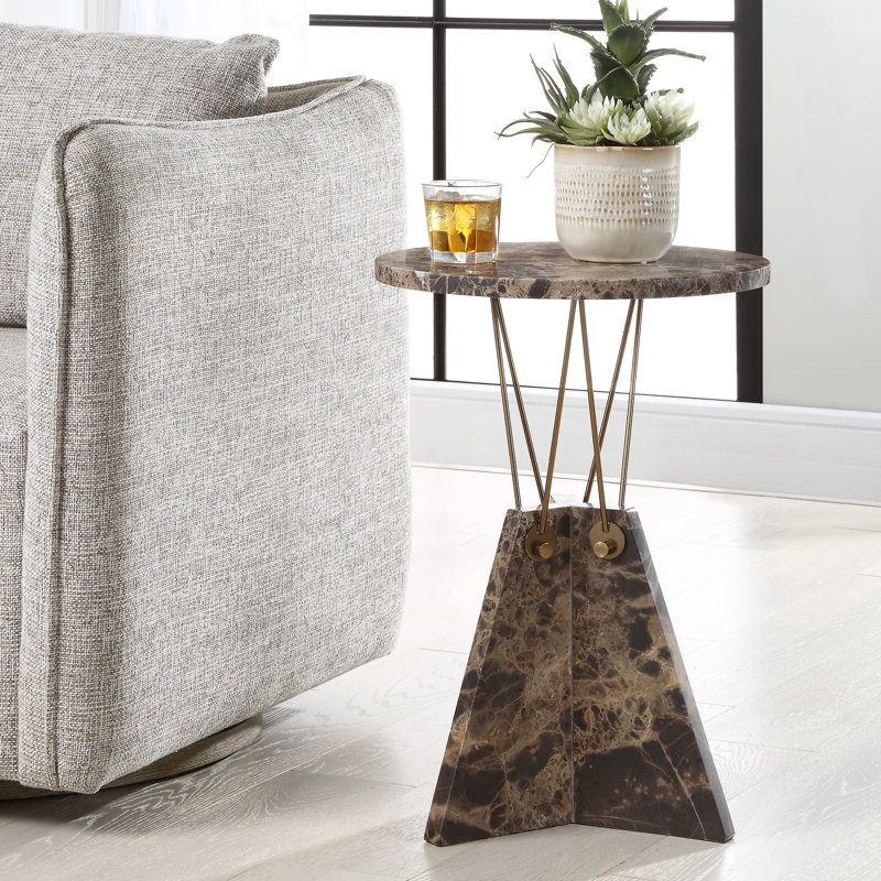 Table d'appoint en marbre Trevaris