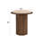 Kasha Travertine Top & Walnut End Table