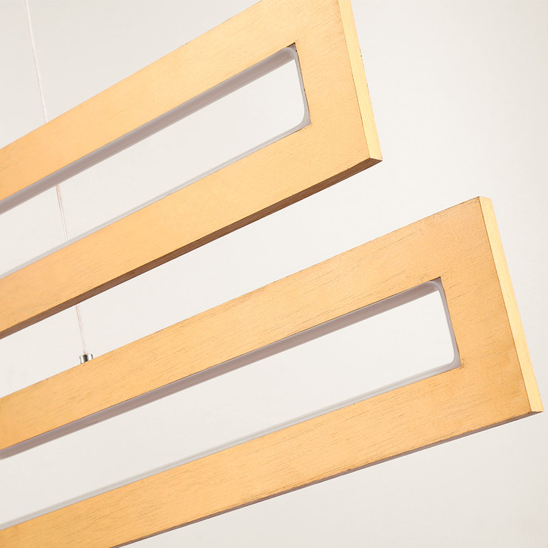 Lustre carré / rectangulaire à 2 lumières DEL pour îlot de cuisine l 37,4 po Trulli