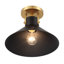 Plafonnier 1 lumière Ohemaa en noir mat et laiton naturel-2101148234