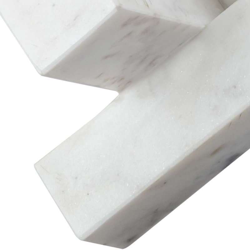 Stix Marble Decorative Object, White