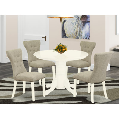 Selden Rubberwood Solid Wood Dining Set
