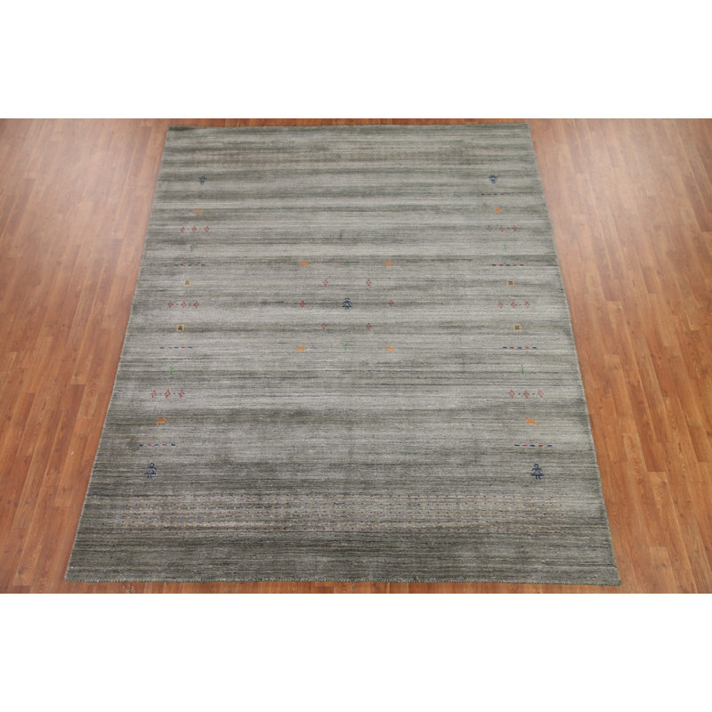 Tapis vert fait à la main Gabbeh 8 x 10