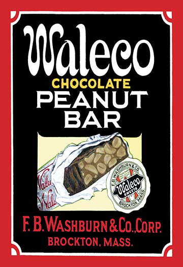 « waleco chocolat arachide bar », affiche rétro