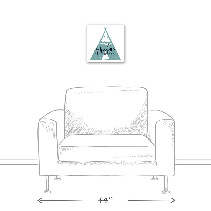 « adventure await », art sur toile Loredo, H 12 po x l 12 po x P 1,25 po