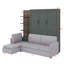 Grand lit escamotable avec canapé et tablettes-763043258