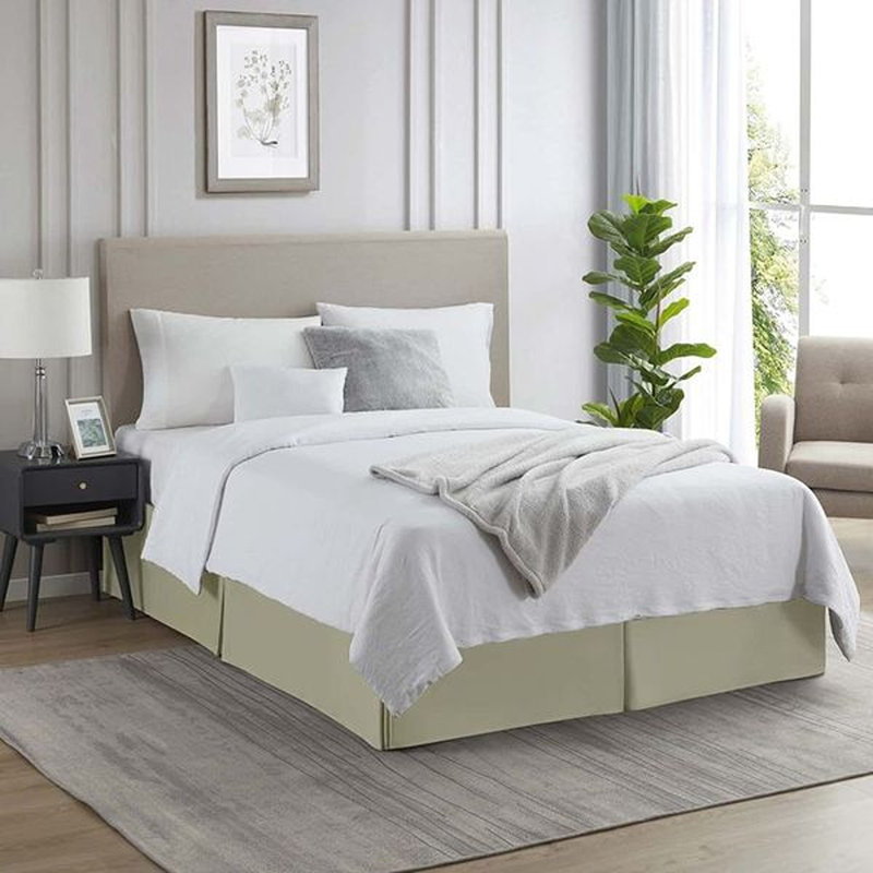 Luxury Pleated 14" Bed Skirt, Sage, Full XL