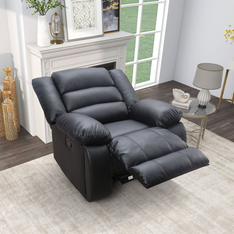 40.16" Wide Faux Leather Home Theatre Individual Seat with Cup Holder (Set of 3)
