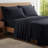 100% Organic Viscose From Bamboo Sheets Set, 300 Thread Count, 3-pc Set, Luxury Cooling Sheets, Deep Pockets - Gift-Ready Packaging, Twin Size (Deep Black)-111656332-111656336