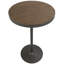 Table de bar réglable en bambou brun avec base carrée en acier pour un usage industriel