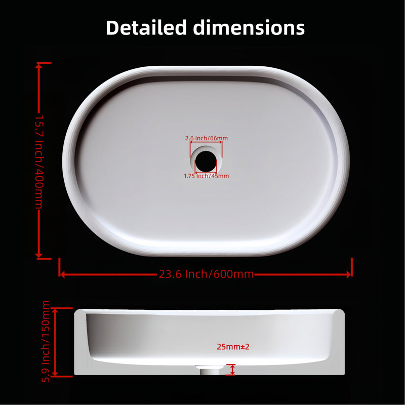 Vasque de salle de bain en pierre naturelle, blanche, monobloc, pour de nombreuses années. Vasque ovale en marbre, 60 x 40 x 15 cm, contours lisses, aspect esthétique.
