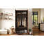 Armoire-penderie 2 portes en bois avec 3 tablettes de rangement