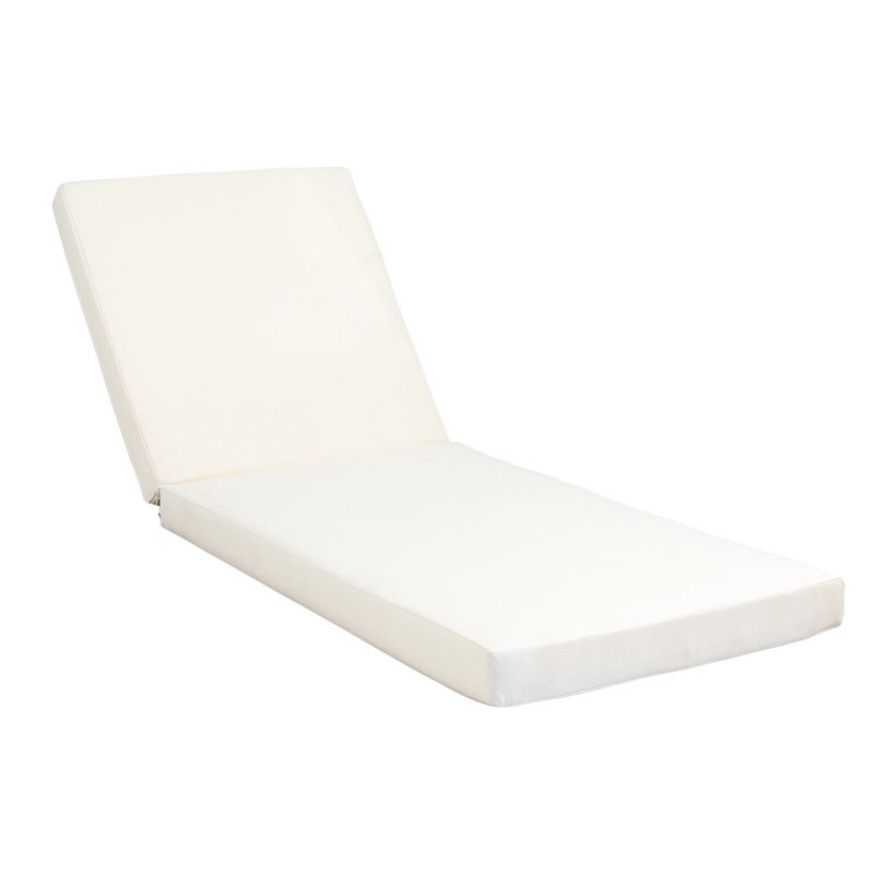 / Chaise Lounge Lumbar Resting Cushion - Water-, 27.75W X 75.8D 3.97H, Cream, Foam Filled Outdoor Shoulder