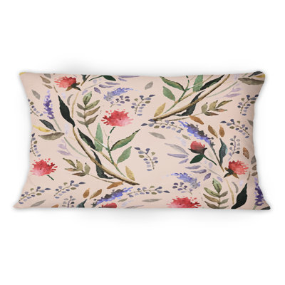 Coussin Little Little Red Vintage Flowers And Herbs On