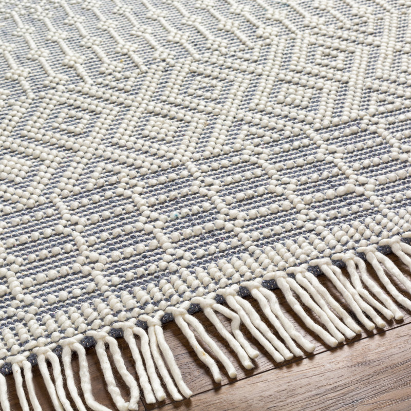 Benda Wool Geometric Indoor Rug, Rectangle 8'10" x 12'