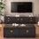 Retro niche design coffee table and TV cabinet set