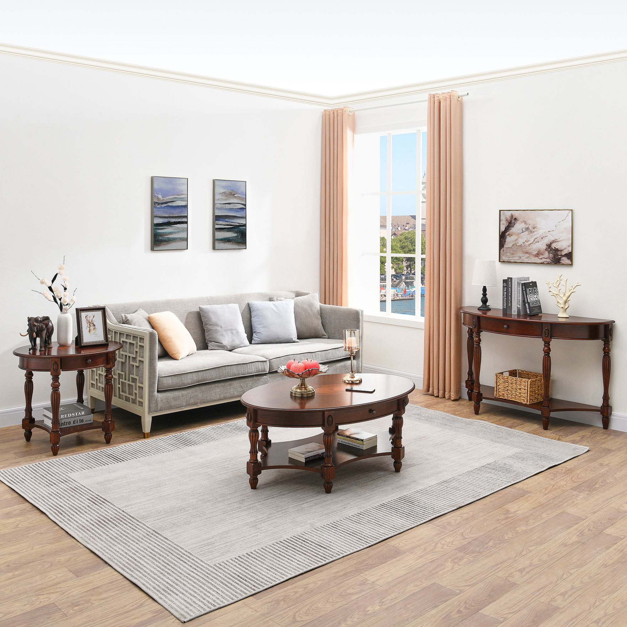 Charlton Home® Chuna 3 Piece End Table and Console Table Set & Reviews Wayfair