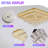 24" Modern Crystal LED Flush Mount Ceiling Light with Smart App & Remote Control, Gold-286143492-286143494