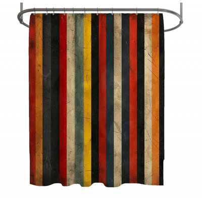 Vintage stripes Shower Curtain -  Art Bathroom Decor_12402